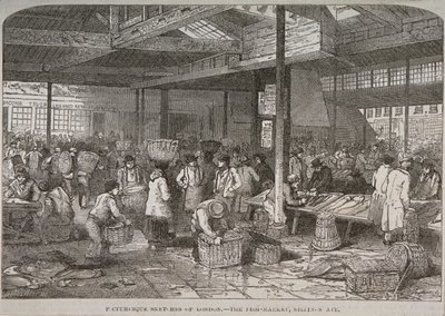 Vue intérieure du marché de Billingsgate, 1849 - Henry Vizetelly